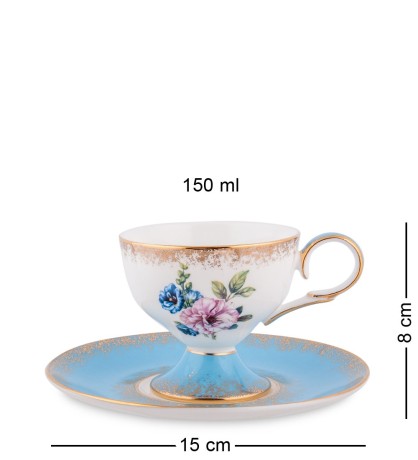 JK-134 Чайный набор "Цветок Неаполя" (Fiore Napoli Pavone)