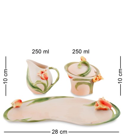 FM-83/ 2 Набор сахарница и молочник "Тюльпаны" (Pavone)