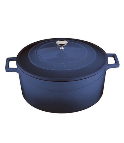 Кастрюля круглая, 22 см. син. LAVA