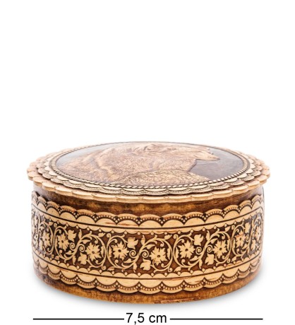 BST-400/ 8 Шкатулка "Медведь" (береста)