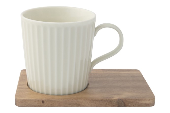 Набор из 2-х кружек Время отдыха, чёрная и светло-оливковая, 0,38 л. Easy Life