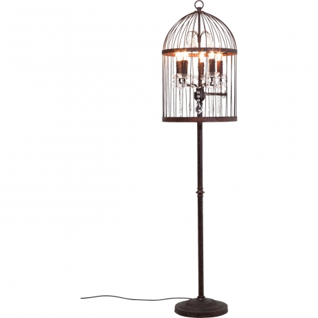 Торшер Cage Chandelier, коллекция "Люстра-Клетка" 39*163*39, Сталь, Стекло, Медный