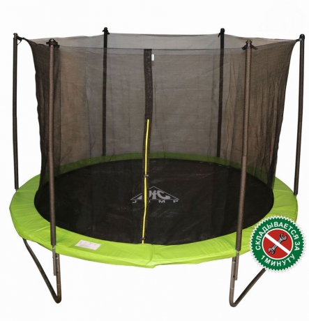 Батут DFC JUMP 12ft складной, c сеткой, цвет apple green