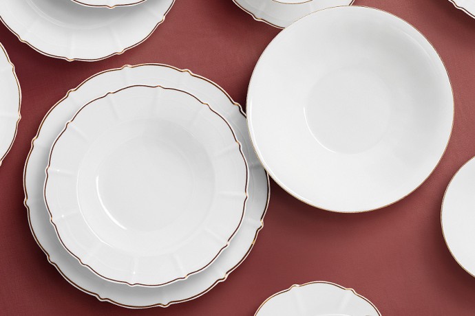 Тарелка закусочная Лотос, 21,5 см. Emily