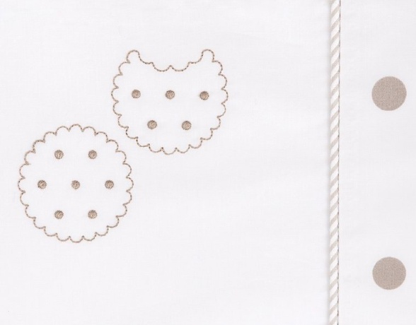 Комплект постельного белья "YUMMY", 100x140+40х60+130х75х25см. белый/бежевый, Bovi