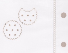 Комплект постельного белья &quot;YUMMY&quot;, 100x140+40х60+130х75х25см. белый/бежевый, Bovi