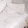 Комплект постельного белья "YUMMY", 100x140+40х60+130х75х25см. белый/бежевый, Bovi