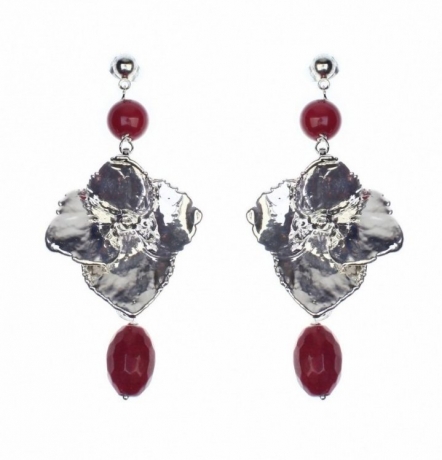 Серьги Гортензия F610C-S BW Ester Bijoux