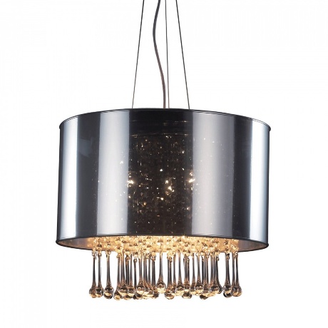 Люстра подвесная с хрустальными подвесками Camilla Цвет серебро