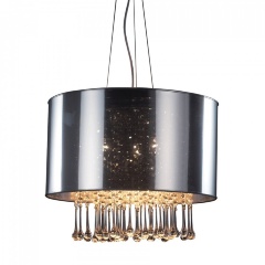 Люстра подвесная с хрустальными подвесками Camilla Цвет серебро