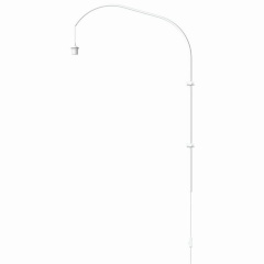 Основание для бра Willow single white, 123 см. текстильный провод с вилкой, Umage