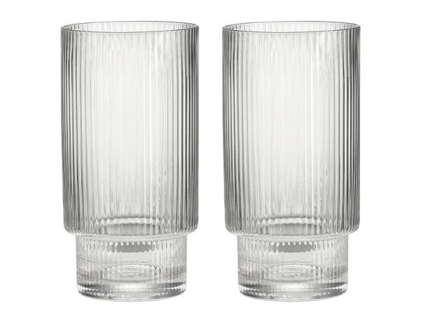 Набор: 2 стакана для воды Modern Classic, 0,46 л, прозрачный, 2 шт. Pozzi Milano 1876