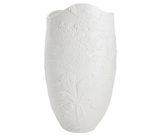 Ваза для цветов, 36 см, декоративная, фарфор P, белая, матовая, Пальмы, Manila, Home & Style