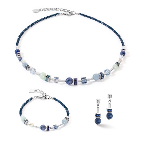 *Пусеты Blue-Silver