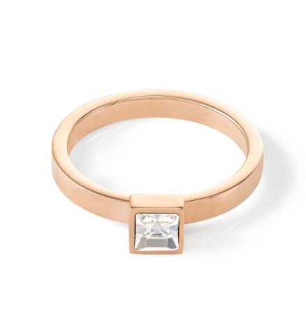 Кольцо Crystal-Rose gold 18 мм 0501/40-1822 56 Coeur de Lio