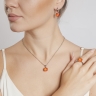 Серьги Firenze orange glow 300330 BR/S Qudo