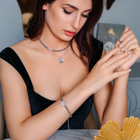 Колье MOP B2105NM-N01.2 BW/S Fiore Luna