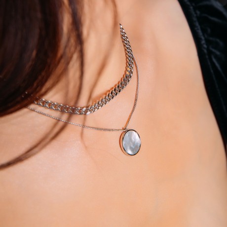 Колье MOP B2105NM-N01.2 BW/S Fiore Luna