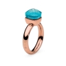 Кольцо Firenze aqua 18 мм. 610082 BL/RG Qudo