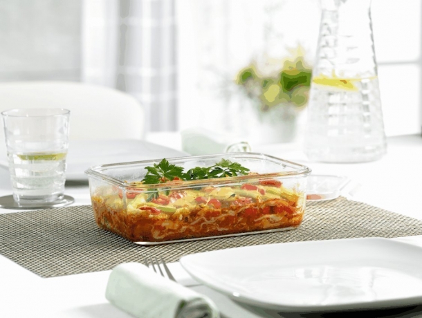 Контейнер прямоугольный, 0,7 л. CLIP&CLOSE GLASS Emsa