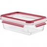 Контейнер прямоугольный, 0,7 л. CLIP&CLOSE GLASS Emsa