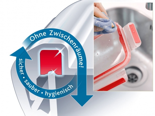 Контейнер прямоугольный, 0,7 л. CLIP&CLOSE GLASS Emsa