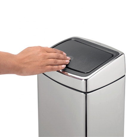 Мусорный бак Brabantia Touch Bin прямоугольный (10л), Полированная сталь Brabantia