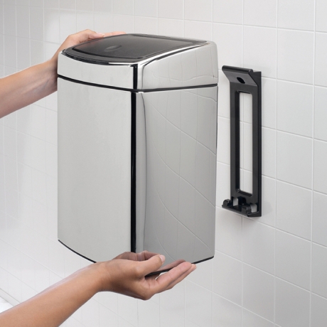 Мусорный бак Brabantia Touch Bin прямоугольный (10л), Полированная сталь Brabantia