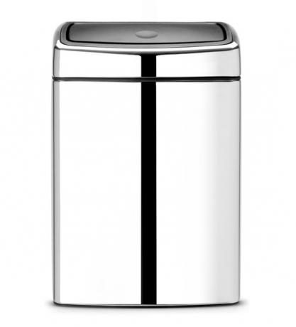 Мусорный бак Brabantia Touch Bin прямоугольный (10л), Полированная сталь Brabantia