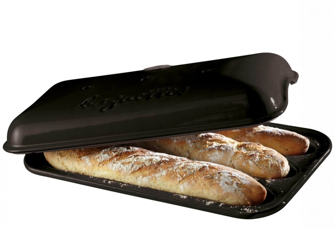 Багетница 39х24 cм от Emile Henry, базальт