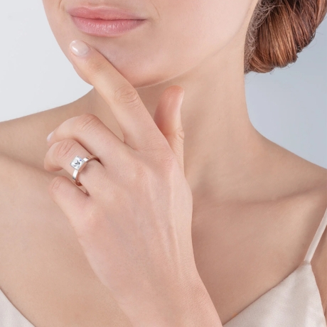 Кольцо Crystal silver 0500/40-1817 52 Coeur de Lion