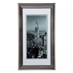 Постер в рамке NY Skyline, коллекция "Небоскреб Нью-Йорка", в ассортименте 65*115*3, Полиуретан, Стекло, Бумага, Черный