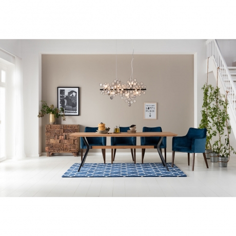 Ковер Cordoba, коллекция "Кордоба" 240*170*1,5, Шерсть, Хлопок, Синий