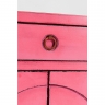 Комод Disk, коллекция "Диск" 76*86*45, Тополь, Нержавеющая сталь, Розовый