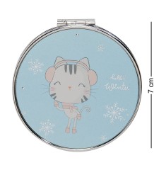 WW-124/3 Зеркало метал круглое &quot;Милый котенок&quot;