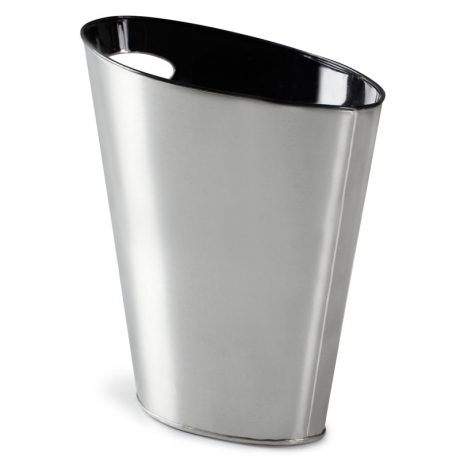 Контейнер мусорный Skinny, черный/никель, Umbra