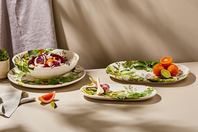 Блюдо овальное Botanical, 40х28 см. Casa Domani