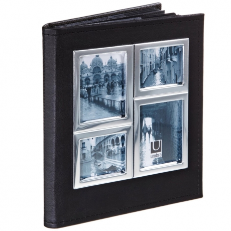 Фотоальбом Horizon 2up хром/черный