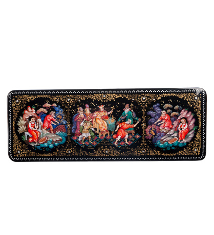 ШК-45/27 Шкатулка "Сказка о рыбаке и рыбке" исп. Орлова