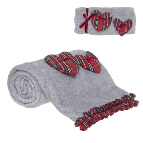 Плед Corazon 130x160 см. серый, D'casa