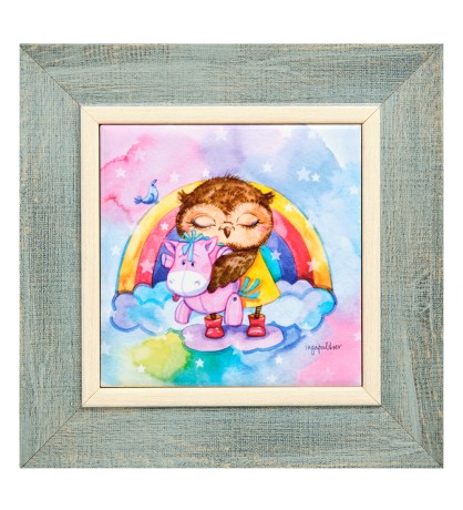 SZ-457 Панно керамическое "Счастье рядом" 10х10