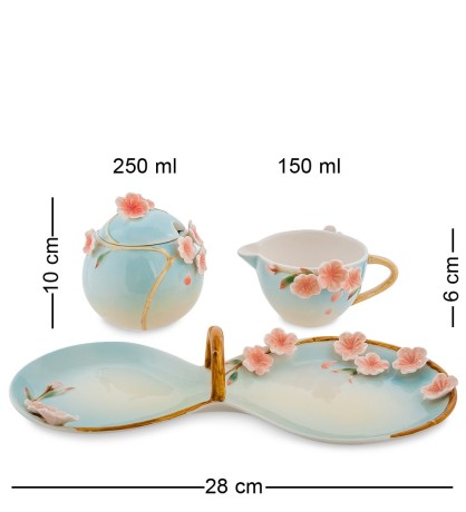 FM-39/ 2 Набор сахарница и молочник "Сакура" (Pavone)