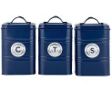 Набор банок для сыпучих продуктов Grandham, синие, 1,45 л. 3 шт. Maxwell & Williams