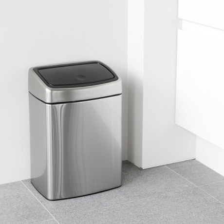Мусорный бак Brabantia Touch Bin прямоугольный (10л), Стальной матовый (FPP) Brabantia