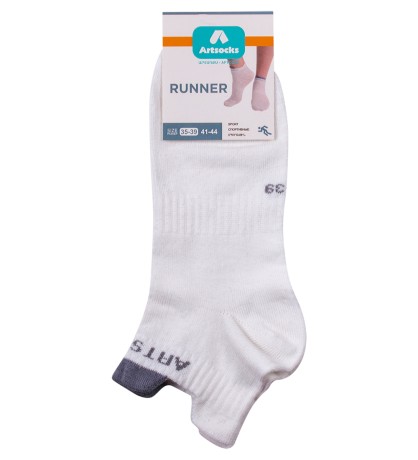 Носки спортивные Runner ASS-0006 41-44 белый (Artsocks)