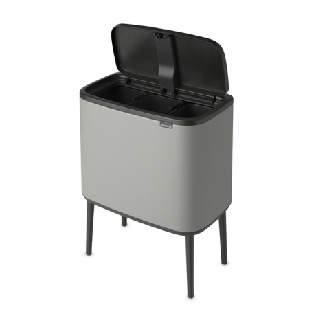 Мусорный бак Touch Bin Bo (3 х 11 л), Минерально-серый Brabantia