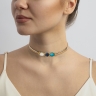 Чокер madre azul/pearl sodalite/opaline B0294.20.22.25 BL/BW/G Possebon
