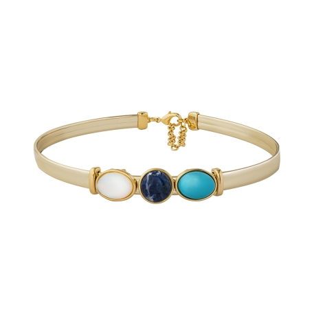 Чокер madre azul/pearl sodalite/opaline B0294.20.22.25 BL/BW/G Possebon