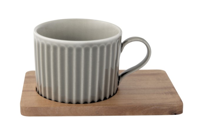 Набор из 2-х чашек для чая Время отдыха, красная и серая, 0,25 л. Easy Life