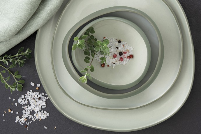 Салатник Organica, зелёный, 12 см. 0,4 л. Easy Life